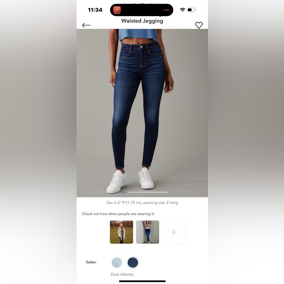 American Eagle Ne(X)t Level Stretch, Super High-Rise Jegging, Size 10 Short - Picture 9 of 9